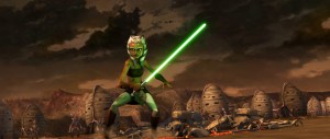 Ahsoka Tano is an interesting new character in the series, seen here in battle in the episode