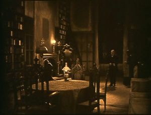 The sets of the West mansion provide an eerie backdrop for the events of the film.