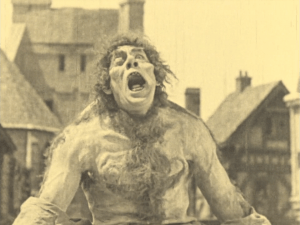 In perhaps the film's most disturbing moment, Quasimodo howls in pain from being whipped publicly.