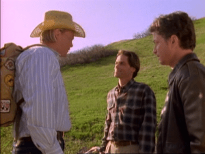 Bill Fagerbakke as Tom Cullen, Rob Lowe as Nick Andros, and Gary Sinise as Stu Redman.